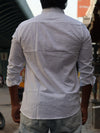 SKRIVOO Arctic White Textured Linen Shirt