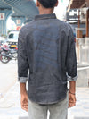 Classic Washed Denim Shirt – Dark Grey