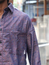 Vintage Paisley Printed Shirt – Maroon Purple