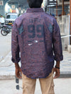 Vintage Paisley Printed Shirt – Maroon Purple