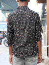 Abstract Printed Shirt – Black Multi Pattern