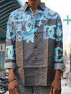 Ocean Wave Printed Casual Shirt