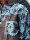 Ocean Wave Printed Casual Shirt