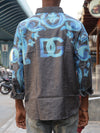 Ocean Wave Printed Casual Shirt