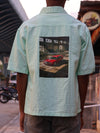 Mint Green Check Printed Graphic Shirt