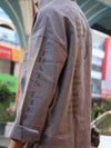 Vintage Grey Typography Printed Shirt
