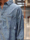 Navy Paisley Graphic Statement Shirt