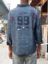 Navy Paisley Graphic Statement Shirt