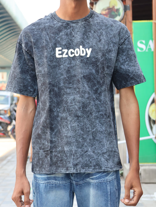 Ezcoby "Weekend" Midnight Acid Wash Tee