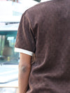 Retro-Textured Basketweave Polo