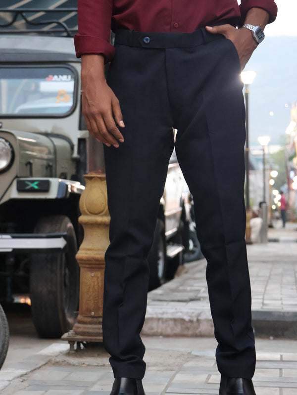 Midnight Navy D-Ring Side-Adjuster Trousers