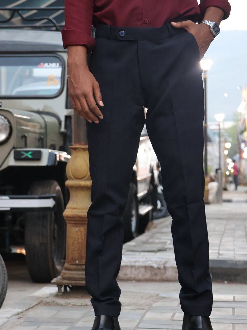 Midnight Navy D-Ring Side-Adjuster Trousers