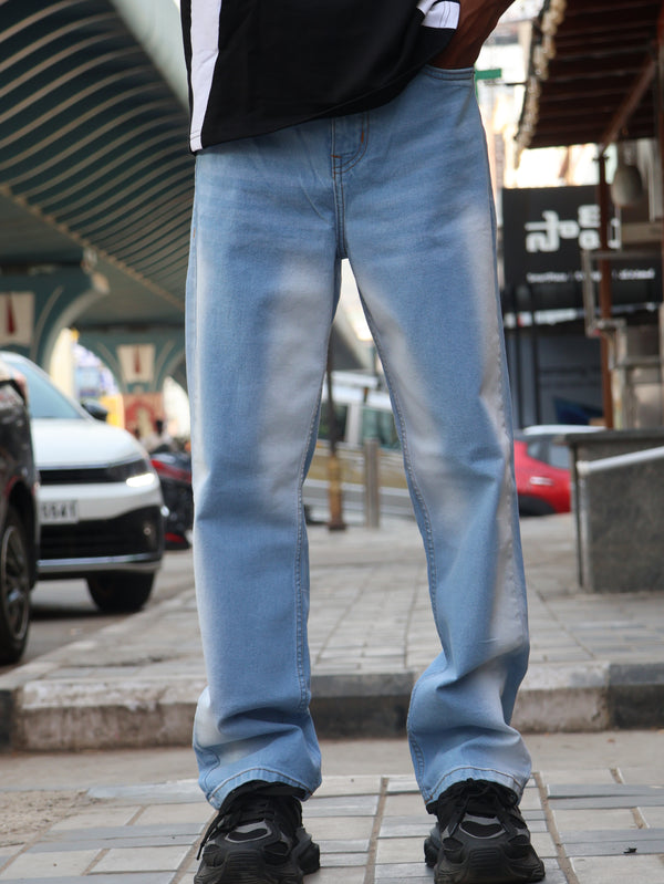 Sky Blue Gradient Relaxed Fit Denim