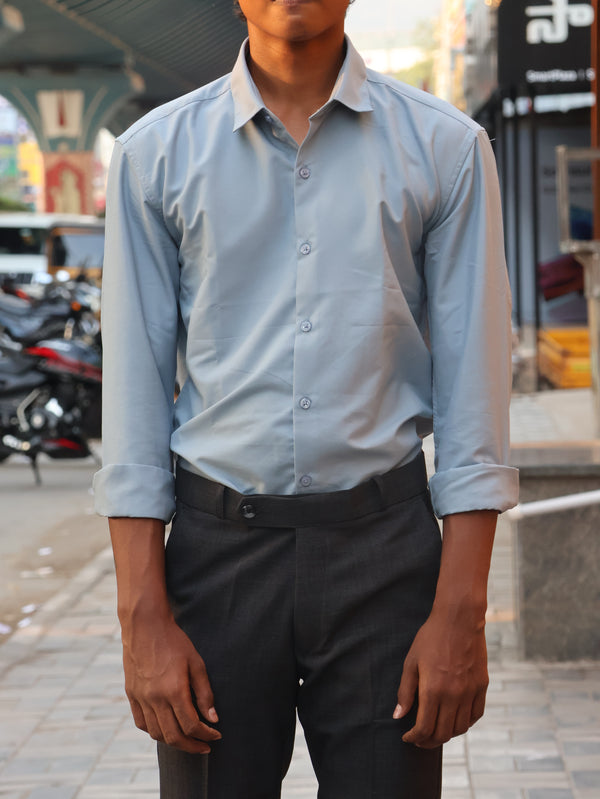 Steel Blue Essential Formal Shirt