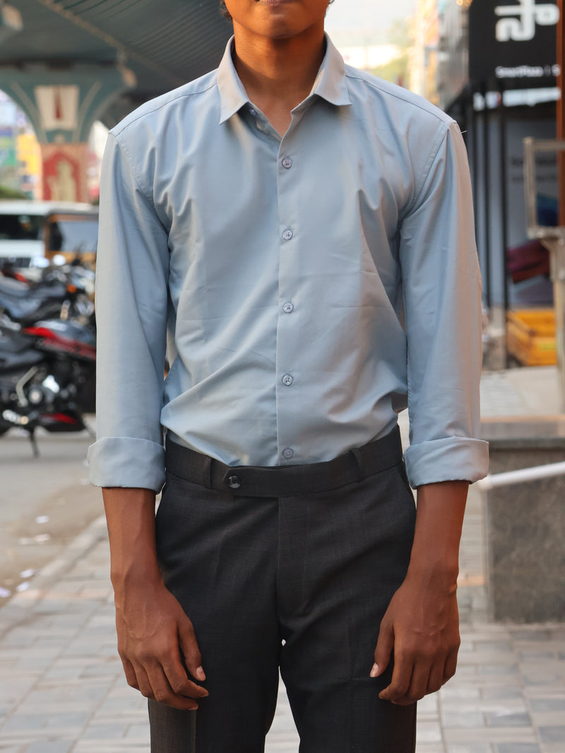 Steel Blue Essential Formal Shirt