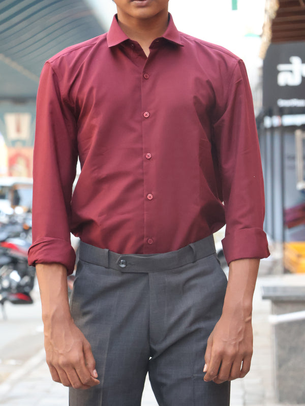 Classic Burgundy Essential Button-Down shirt