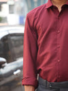 Classic Burgundy Essential Button-Down shirt