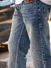 MOM FIT Vintage Grain Relaxed Jeans