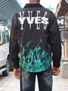 'YVES' Dark Abstract Flame OVER - SIZED SHIRTS