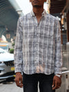 Embroidered Plain Grey over - size shirts