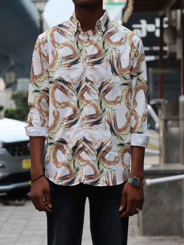 Painterly Graphic Long Sleeve - Multi-Color Abstract