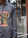 ‘Cruelty’ Horror Montage Shirt - Slate Grey