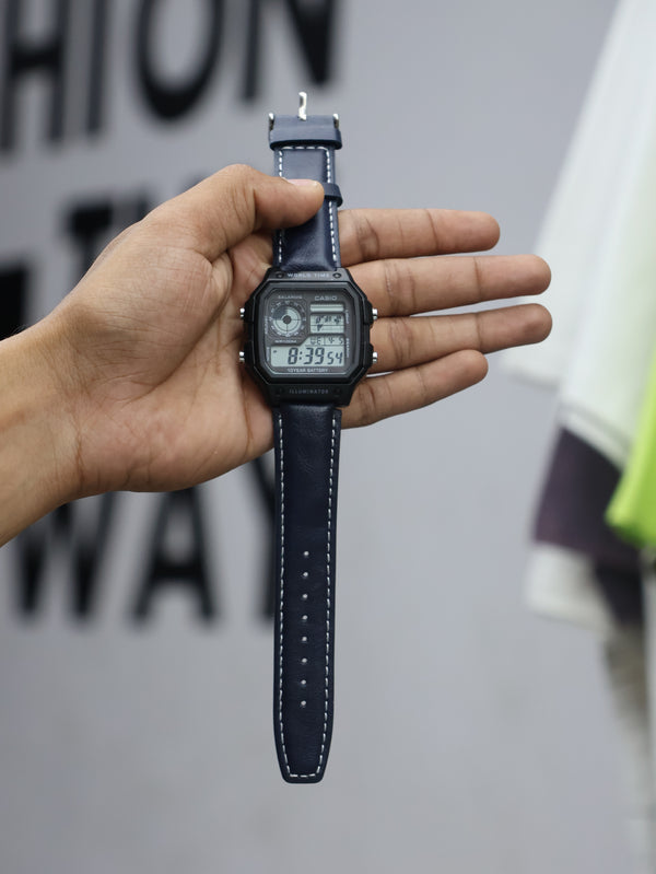 A Legend in Navy & Black Casio Digital Watch