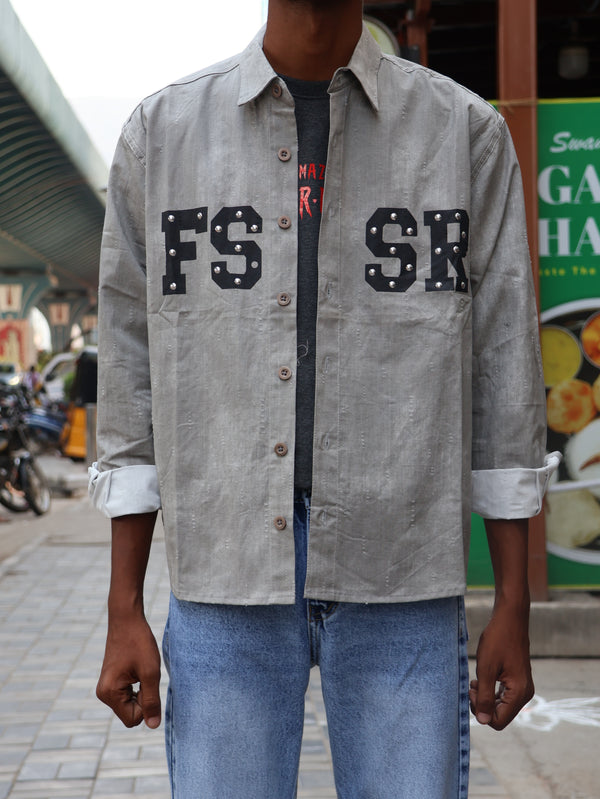 FS SR Studded Grey Streetwear Shirt