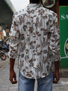 🌿 Tropical Bloom Printed Shirt – Off-White