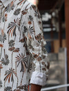 🌿 Tropical Bloom Printed Shirt – Off-White