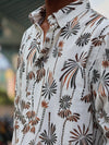 🌿 Tropical Bloom Printed Shirt – Off-White
