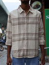 Premium Beige Plaid Shirt – Urban Classic