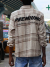 Premium Beige Plaid Shirt – Urban Classic