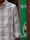 Premium Beige Multi-Check Shirt – Athletic Streetwear Edition