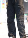Tactical Stealth Multi-Pocket Cargo Pants – Midnight Black