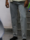 Retro Acid-Wash Relaxed Jeans – Light Blue