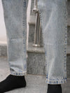 Retro Acid-Wash Relaxed Jeans – Light Blue