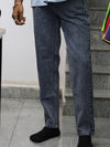 Deep Indigo Textured Relaxed Denim
