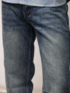 Mid-Blue Mineral Wash Relaxed Denim