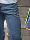 Electric Marble Straight-Leg Denim