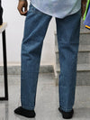 Electric Marble Straight-Leg Denim