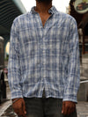 Ethereal Blue Plaid drop shoulder shirt