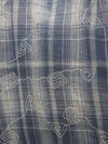 Ethereal Blue Plaid drop shoulder shirt