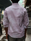Lavender Script Pinstripe Shirt
