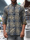 Olive Drift Splatter Plaid Shirt