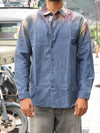 Indigo Horizon Brushstroke Shirt