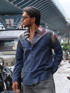 Indigo Horizon Brushstroke Shirt
