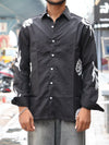 Midnight Bloom Embroidered Linen Shirt