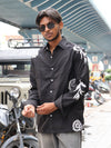 Midnight Bloom Embroidered Linen Shirt