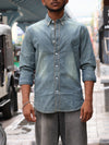 Sun-Faded Indigo Chambray Shirt